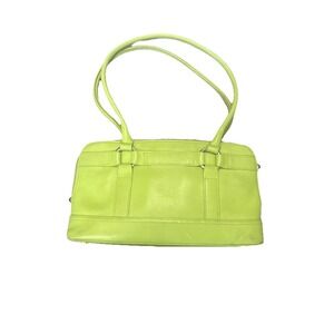 Lime Green Preston & York Y2K Hand Bag Purse Leather Satchel 💚